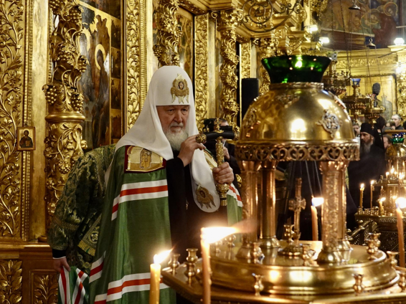 В Троице-Сергиевой лавре Патриарх Кирилл и верующие почтили память Сергия Радонежского